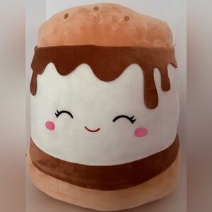 Carmelita the S'more Squishmallow Brown White Marshmallow Plush Toy